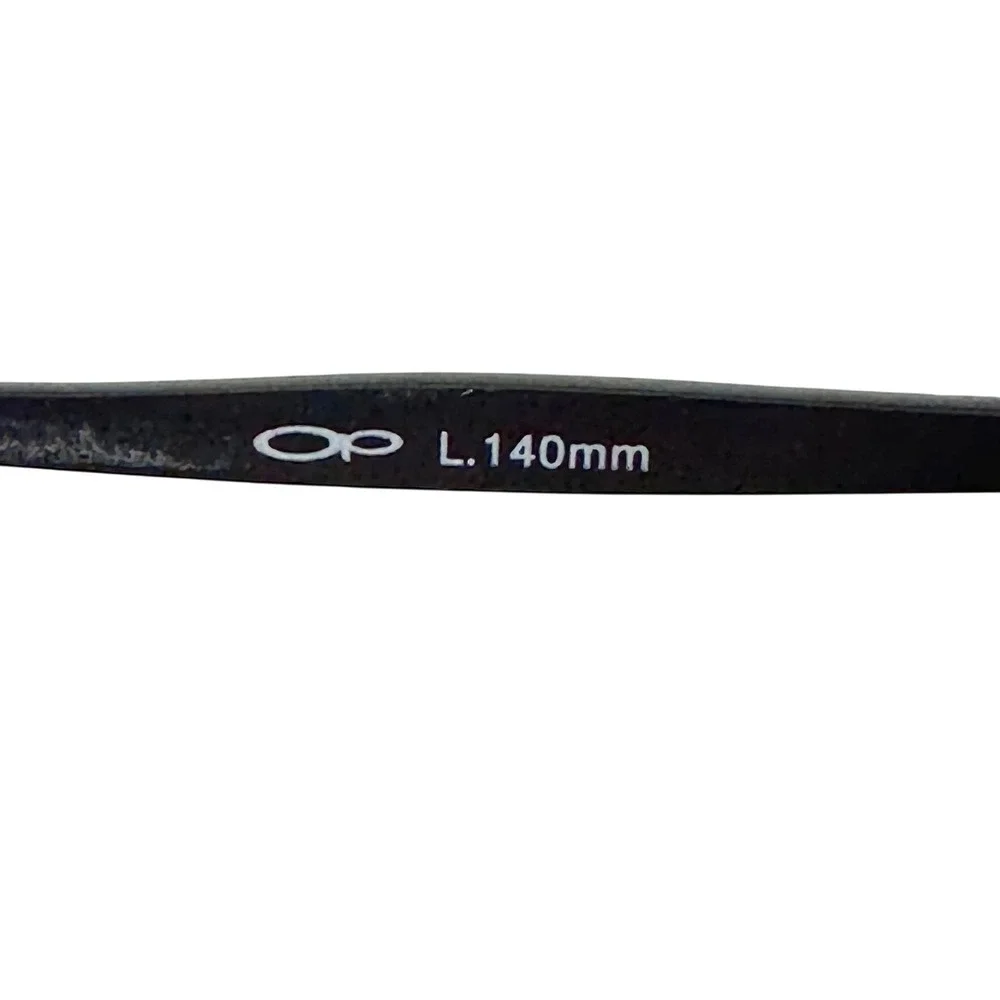 Ocean Pacific CV Rebel Black Oval Metal Eyeglasses Frame 50 17 140mm Indie